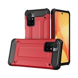 Xiaomi Redmi 10 ile uyumlu Çİft Katman Koruyucu Crash Military Tank Kılıf - Kırmızı