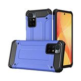 Xiaomi Redmi 10 ile uyumlu Çİft Katman Koruyucu Crash Military Tank Kılıf - Mavi