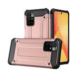 Xiaomi Redmi 10 ile uyumlu Çİft Katman Koruyucu Crash Military Tank Kılıf - Rose Gold