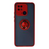 Xiaomi Redmi 10C Kılıf Montreal Yüzüklü Silikon Kapak - Kırmızı-(5796)