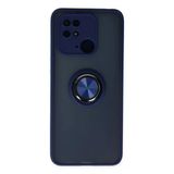 Xiaomi Redmi 10C Kılıf Montreal Yüzüklü Silikon Kapak - Lacivert-(5796)