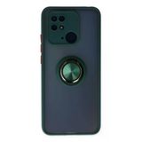Xiaomi Redmi 10C Kılıf Montreal Yüzüklü Silikon Kapak - Yeşil-(5796)