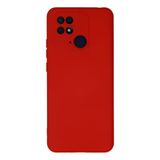 Xiaomi Redmi 10C Uyumlu Kılıf Nano İçi Kadife Silikon - Kırmızı