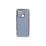 Xiaomi Redmi 10C Uyumlu Kılıf Parlak Kenarlı Altın Işlemeli Kamera Korumalı Kapak (Bark)