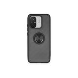 Xiaomi Redmi 12C Kılıf Montreal Yüzüklü Silikon Kapak - Siyah-(5796)