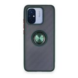 Xiaomi Redmi 12C Kılıf Montreal Yüzüklü Silikon Kapak - Yeşil