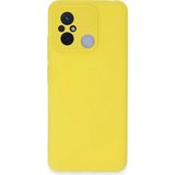 Xiaomi Redmi 12C Kılıf Nano Içi Kadife Silikon - SARI-(5796)
