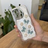 Xiaomi Redmi 12C Uyumlu Kılıf Zebana Floral Silikon Kılıf Yeşil