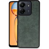 Xiaomi Redmi 13c Kılıf Aras Deri Kapak - Koyu Yeşil