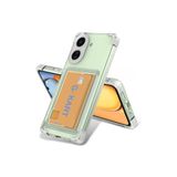 Xiaomi Redmi 13c Kılıf Şeffaf Köşe Korumalı Kartvizitli Kamera Korumalı Kartlık Bölmeli Cüzdan Kapak