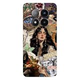Xiaomi Redmi 14 Pro Plus İle Uyumlu Siyah Crowning Sorrow Desenli Silikon Kılıf