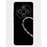 Xiaomi Redmi 14C 4G İle Uyumlu siyah heart string Desenli Silikon Kılıf