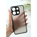 Xiaomi Redmi 15C Kılıf Mat Parmak Izi Yapmaz Kamera Korumalı Renkli Tuşlu Sert Silikon Kapak - Siyah