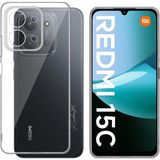 Xiaomi Redmi 15C Uyumlu Kılıf Şeffaf Kamera Korumalı Renksiz Esnek Silikon Kapak