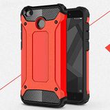 Xiaomi Redmi 4 / Redmi 4X ile uyumlu Çİft Katman Koruyucu Crash Military Tank Kılıf - Kırmızı