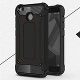 Xiaomi Redmi 4 / Redmi 4X ile uyumlu Çİft Katman Koruyucu Crash Military Tank Kılıf - Siyah