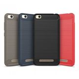 Xiaomi Redmi 4A Kilif Zore Karbon Fiber Silikon Kapak Kilif + Cam
