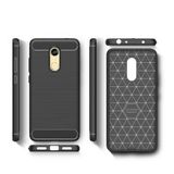 Xiaomi Redmi 5 Plus Kilif Antisok Karbon Silikon Kapak Kilif + Cam