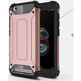 Xiaomi Redmi 5A ile uyumlu Çİft Katman Koruyucu Crash Military Tank Kılıf - Rose Gold