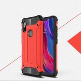 Xiaomi Redmi 6 ile uyumlu Çİft Katman Koruyucu Crash Military Tank Kılıf - Kırmızı