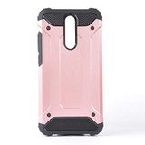 Xiaomi Redmi 8A ile uyumlu Çİft Katman Koruyucu Crash Military Tank Kılıf - Rose Gold