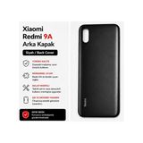 Xiaomi Redmi 9A Arka Kapak Batarya Kapağı Siyah Uyumlu Yedek Parça
