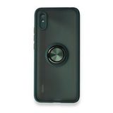 Xiaomi Redmi 9A Montreal Yüzüklü Silikon Kapak Yeşil Kılıf
