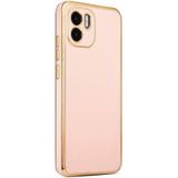 Xiaomi Redmi A1 Kılıf Parlak Kenarlı Altın Işlemeli Kamera Korumalı Kapak Bark