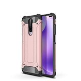 Xiaomi Redmi K30 ile uyumlu Çİft Katman Koruyucu Crash Military Tank Kılıf - Rose Gold