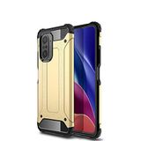 Xiaomi Redmi K40 ile uyumlu Çİft Katman Koruyucu Crash Military Tank Kılıf - Gold