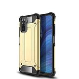 Xiaomi Redmi Note 10 ile uyumlu Çİft Katman Koruyucu Crash Military Tank Kılıf - Gold