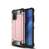 Xiaomi Redmi Note 10 ile uyumlu Çİft Katman Koruyucu Crash Military Tank Kılıf - Rose Gold