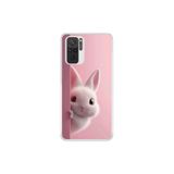 Xiaomi Redmi Note 10 Uyumlu Şeffaf Kılıf 5 Peluş Tavşan Tasarımlı