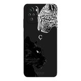 Xiaomi Redmi Note 10S İle Uyumlu Siyah Ç Harfli Wild Lovers Desenli Silikon Kılıf
