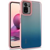 Xiaomi Redmi Note 10S Kılıf Kamera Çıkıntılı Arkası Şeffaf Köşeleri Parlak Renkli Işlemeli Kapak Flora