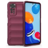 Xiaomi Redmi Note 11 / 11S Kılıf Optimum Lens Çerçeveli Silikon Kapak Bordo