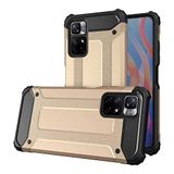 Xiaomi Redmi Note 11 Global ile uyumlu Çİft Katman Koruyucu Crash Military Tank Kılıf - Gold