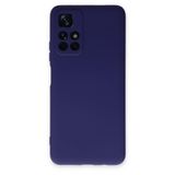 Xiaomi Redmi Note 11 ile uyumlu Kapak Kamera Korumalı Içi Kadife Lansman Silikon Kılıf - Mor