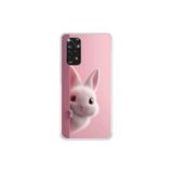 Xiaomi Redmi Note 11 Uyumlu Şeffaf Kılıf 5 Peluş Tavşan Tasarımlı