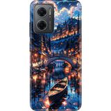Xiaomi Redmi Note 11E Kılıf Desenli Baskılı Tpu Rubber Kapak Venice Night - 001-Renkli