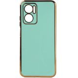 Xiaomi Redmi Note 11e Kılıf Parlak Kenarlı Altın Işlemeli Kamera Korumalı Kapak Bark