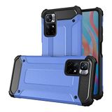 Xiaomi Redmi Note 11S Global ile uyumlu Çİft Katman Koruyucu Crash Military Tank Kılıf - Mavi