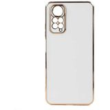 Xiaomi Redmi Note 11s Global Kılıf Parlak Kenarlı Altın Işlemeli Kamera Korumalı Kapak Bark