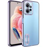 Xiaomi Redmi Note 12 4g Kılıf Kamera Lens Korumalı Logo Gösteren Ince Hafif Ottonova - Lila