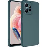 Xiaomi Redmi Note 12 Kılıf Kadife Lansman Soft Yumuşak Liquid Silikon Kamera Korumalı Mara - Redmi Note 12 4G - Yeşil