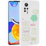 Xiaomi Redmi Note 12 Pro 4G Kılıf Kabartma Figürlü Parlak Mnc Toys Silikon Kapak-Beyaz