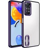Xiaomi Redmi Note 12 Pro 4G Kılıf Kamera Korumalı Logo Gösteren Mnc Omega Kapak-Derin Mor