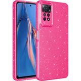 Xiaomi Redmi Note 12 Pro 4G Kılıf Kamera Korumalı Simli Lüks Mnc Koton Kapak-Pembe Koyu