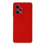 Xiaomi Redmi Note 12 Pro 5G ile uyumlu Kapak İçi Kadife Kamera Korumalı Lansman Silikon Kılıf - Kırmızı