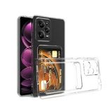Xiaomi Redmi Note 12 Pro 5G Kılıf Kartlıklı Şeffaf Zore Setra Clear Silikon Kapak